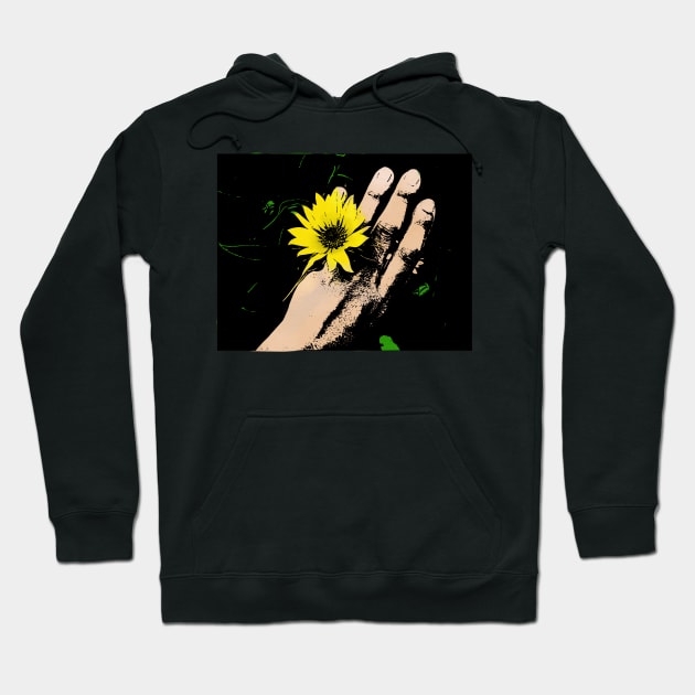 Flower Hand Hoodie by KateVegaVisuarts